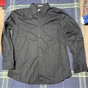 Calvin Klein Men's Black Casual Button Down Shirt